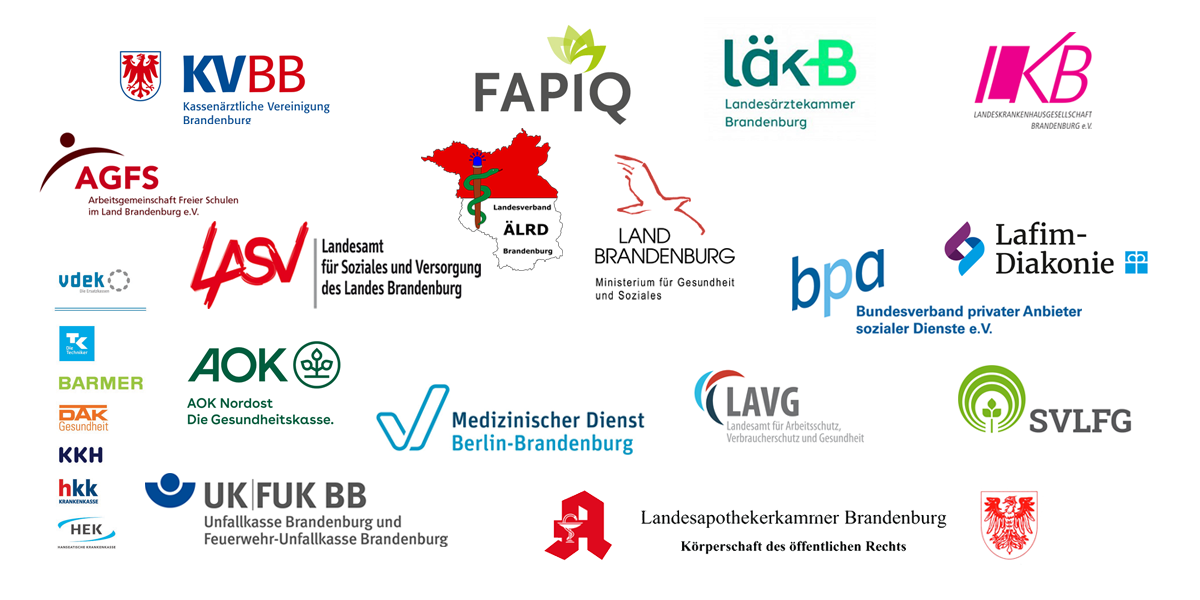 Die Grafik besteht aus den Logos der einzelnen Mitglieder des Netzwerks Hitzeaktionsplan.