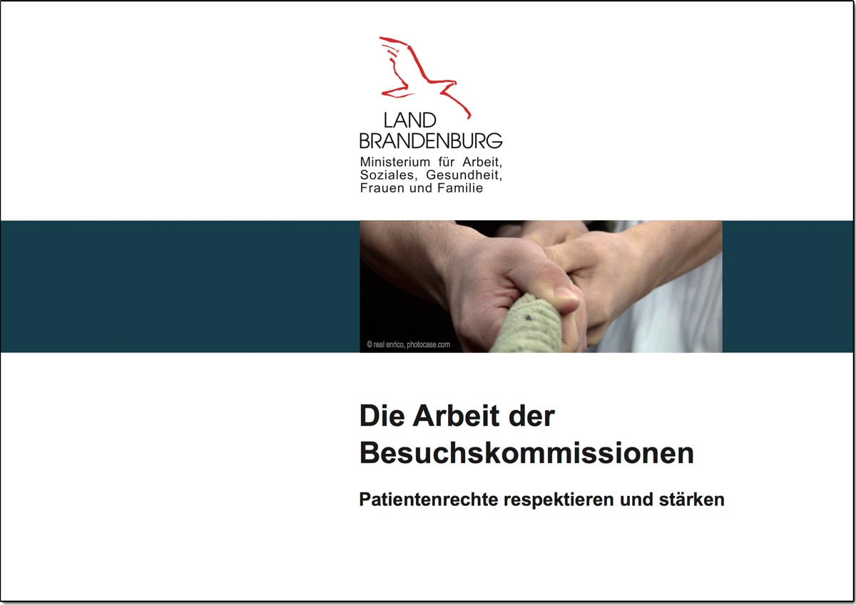 Titel der Broschüre: Die Arbeit der Besuchskommissionen