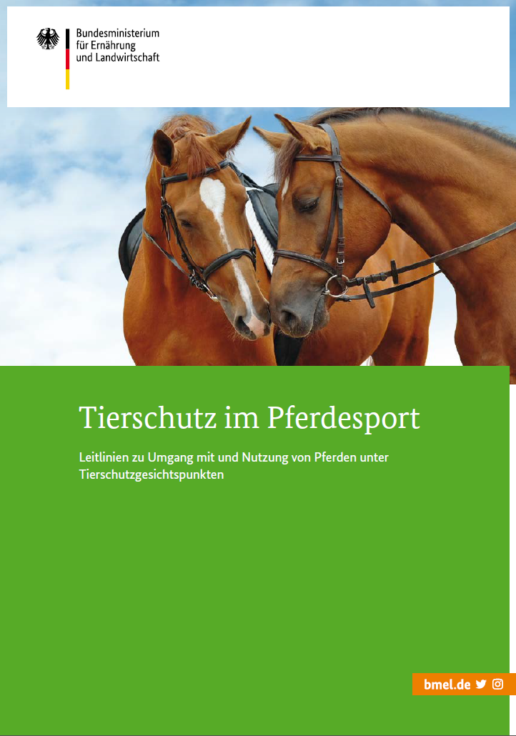 Titel BMEL Tierschutz im Pferdesport