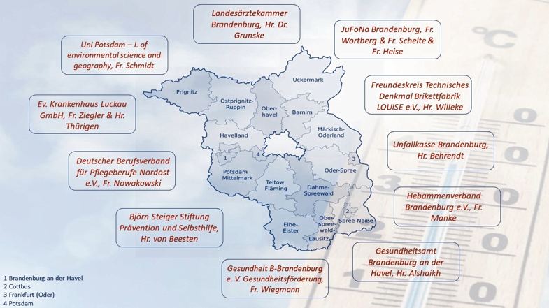 Der Titel zeigt eine Landkarte von Brandenburg