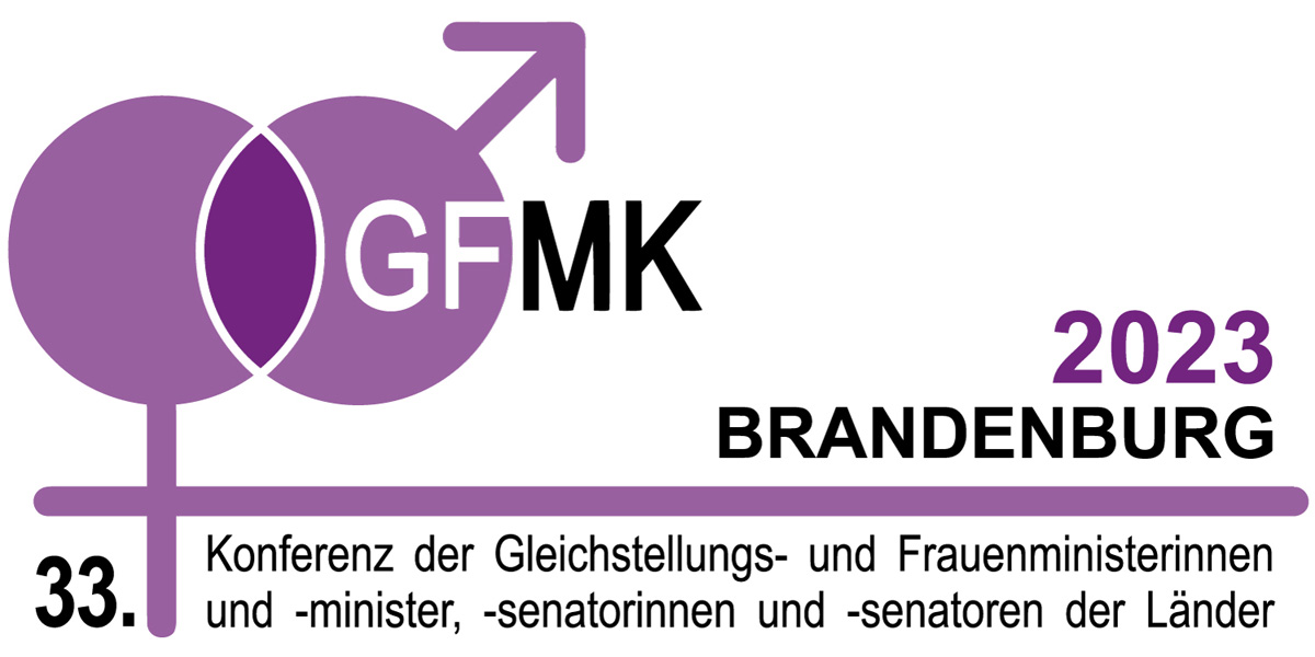 Logo der 33. Gleichstellungs- und Frauenminister:innenkonferenz 