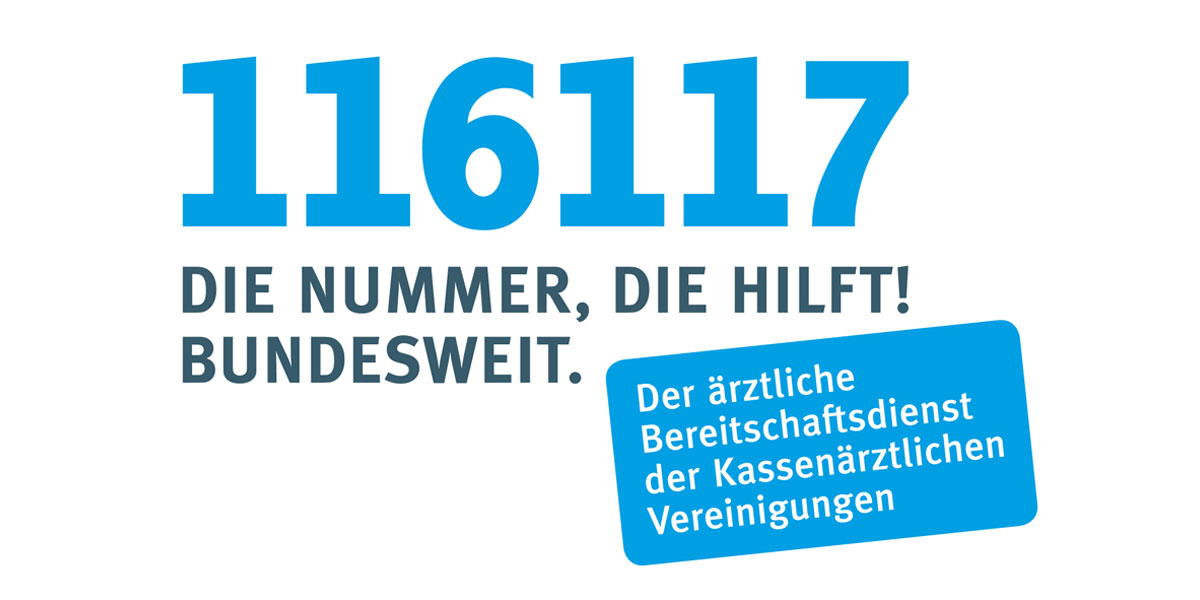 Mit der Rufnummer 116117 erreichen Sie den ärztlichen Bereitschaftsdienst