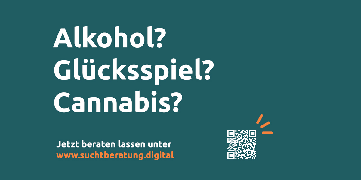 Motiv der Postkarte Schrift Alkohol? Glücksspiel? Cannabis? 